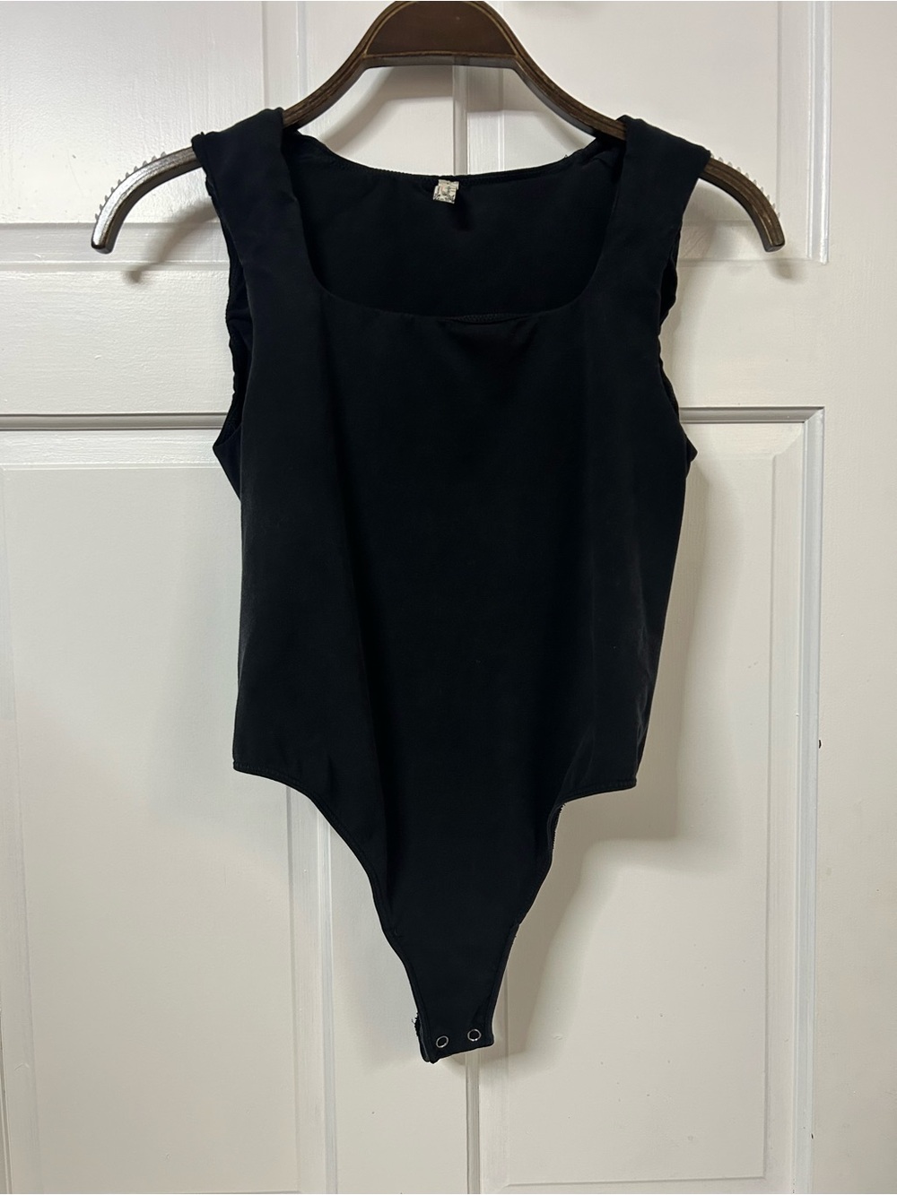 Free People Black Scoop Neck Bodysuit